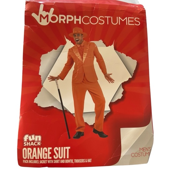 Dumb and Dumber Costume Men's Orange Suit - Picture 2 of 5